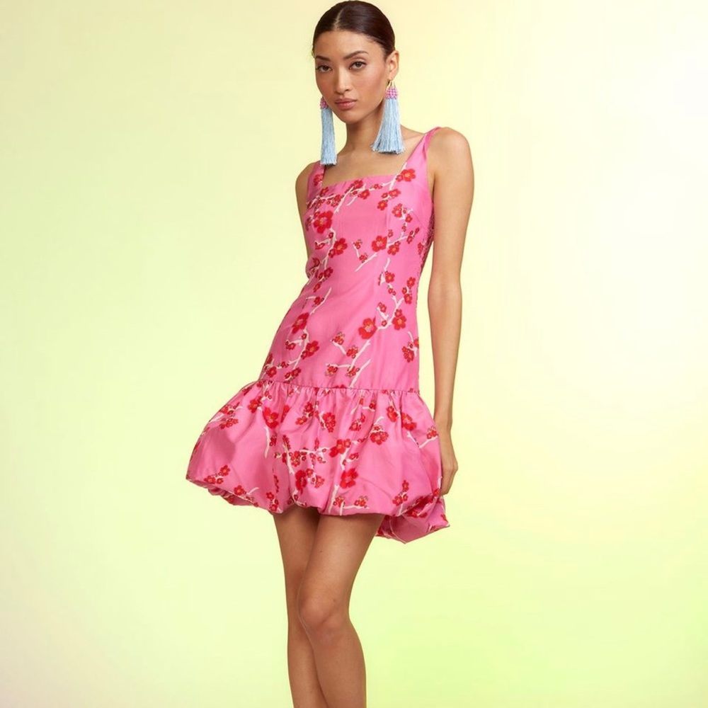 Cynthia Rowley Delilah Tafetta Dress. Size 4 pink color.